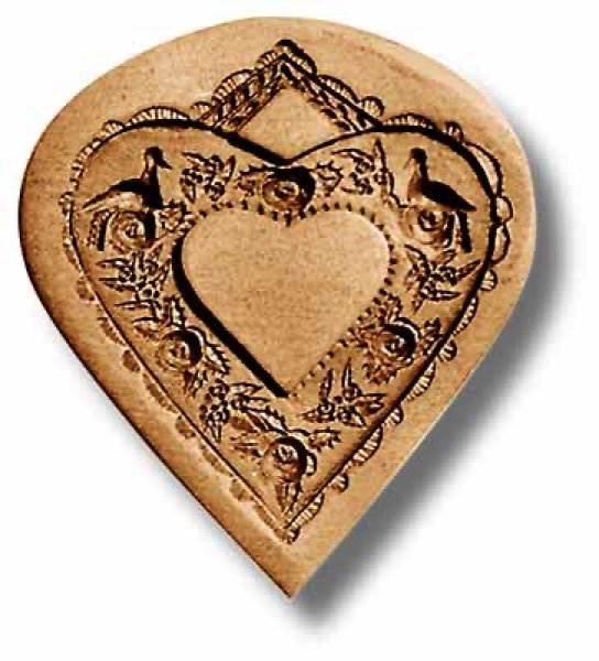 画像1: 薔薇と鳩 Heart with Rose Wreath/cookie mold  by anis-oaradies  (1)