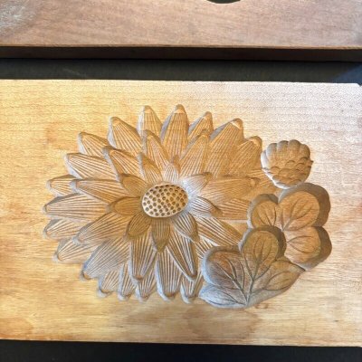 画像1: 菊と葉っぱ /菓子木型.