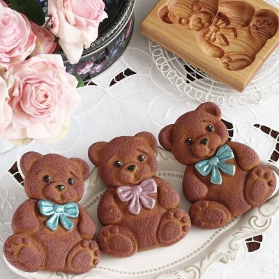 画像3: くまちゃん*Bear/wood gingerbread cookie mold