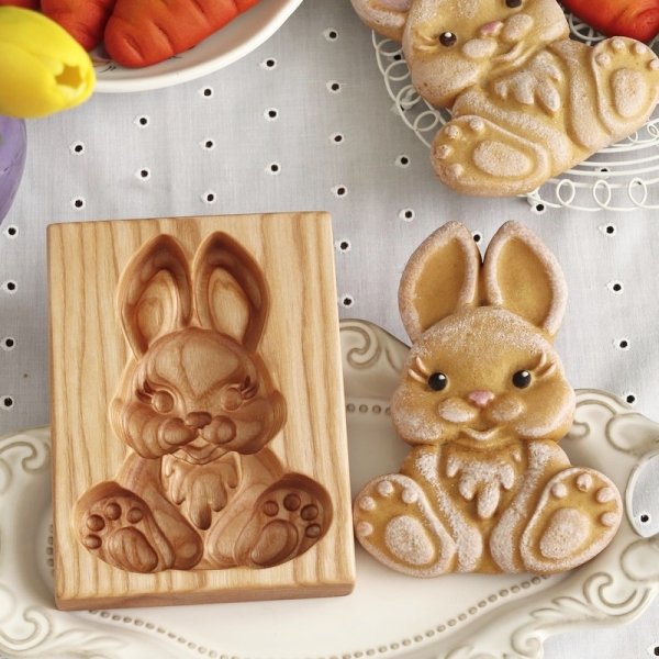 画像1: うさぎちゃん*Rabbit /wood gingerbread cookie mold (1)