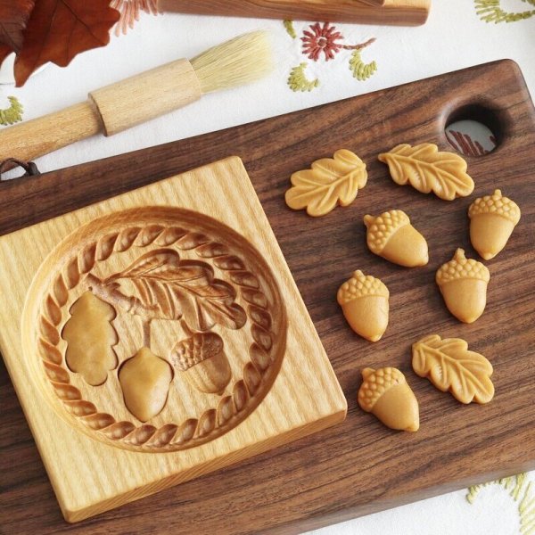 画像1: どんぐり*Acorn /wood gingerbread cookie mold (1)