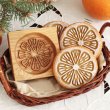 画像1: オレンジ*Orange /wood gingerbread cookie mold (1)