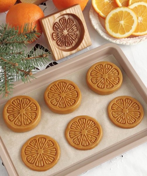 画像2: オレンジ*Orange /wood gingerbread cookie mold (2)