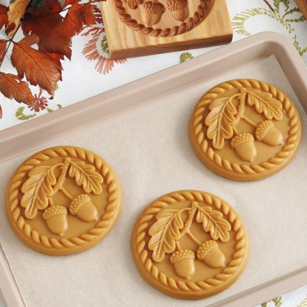 画像3: どんぐり*Acorn /wood gingerbread cookie mold (3)