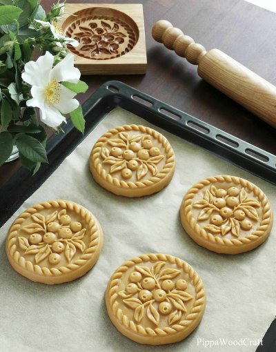 画像2: ブルーベリー*blueberry /wood gingerbread cookie mold