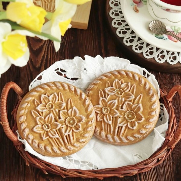 画像2: 水仙*narcissus /wood gingerbread cookie mold (2)