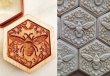 画像1: 蜜蜂とお花/Bee My Honey＋カッター付き*wood cookie mold 【送料無料】 (1)