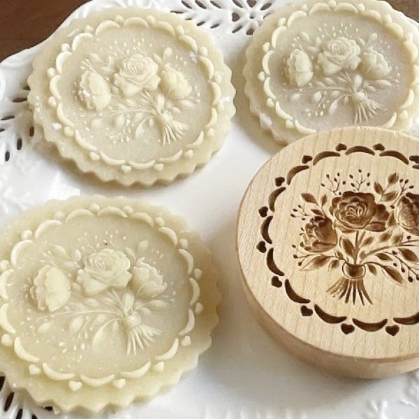 画像1: Wedding Bouquet /ウエディングブーケ*wood cookie mold (1)