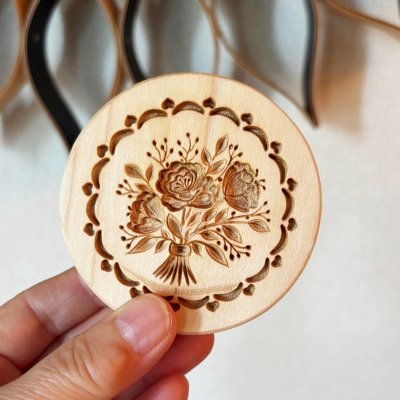 画像1: Wedding Bouquet /ウエディングブーケ*wood cookie mold