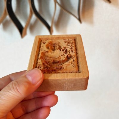 画像2: 「蘭と少女」ポールベルトン/アールヌーボー様式*wood cookie mold【送料無料】
