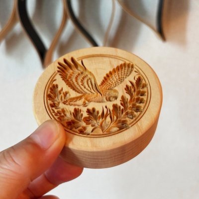 画像2: 【送料無料】ふくろう /Flying Owl＋カッター付き*wood cookie mold 