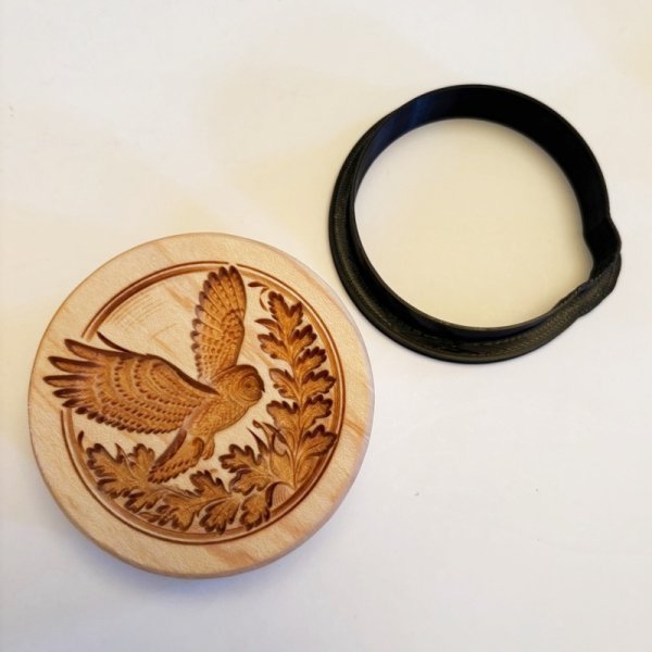 画像3: 【送料無料】ふくろう /Flying Owl＋カッター付き*wood cookie mold  (3)