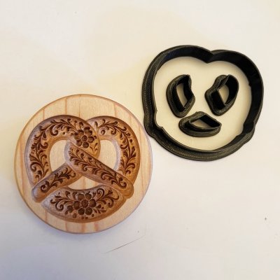 画像3: Floral Pretzel/プレッツェル＋カッター付き*wood cookie mold【送料無料】