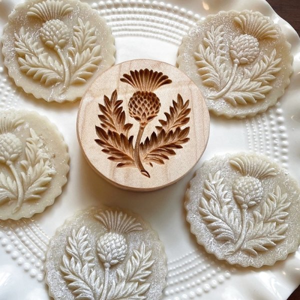 画像1: アザミ/Scottish Thistle*wood cookie mold (1)