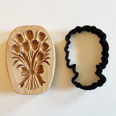 画像3: チューリップのブーケ/Bouquet of Tulips＋カッター付き*wood cookie mold【送料無料】