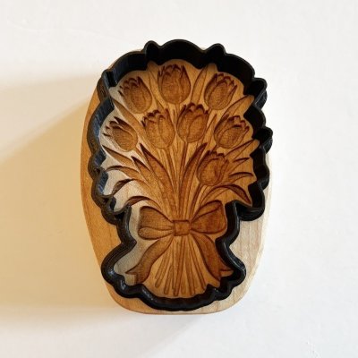 画像2: チューリップのブーケ/Bouquet of Tulips＋カッター付き*wood cookie mold【送料無料】