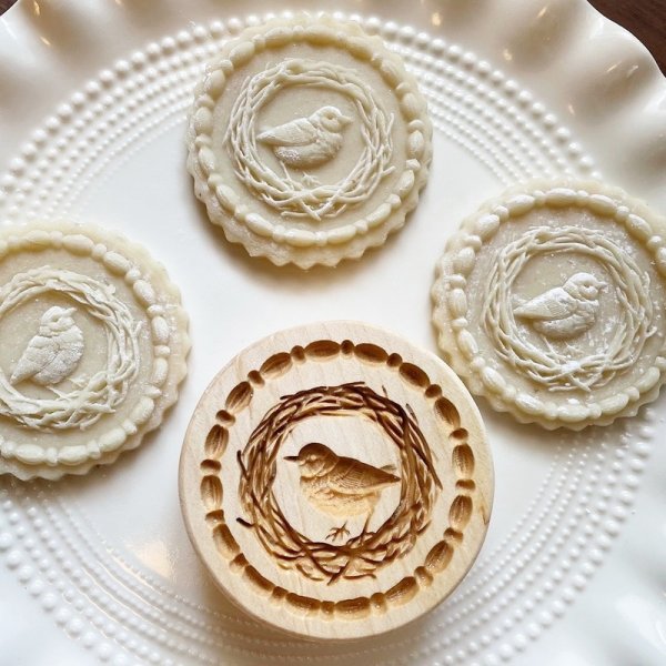 画像1: 鳥の巣/Birds Nest*wood cookie mold (1)