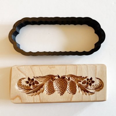画像3: ストロベリー/Strawberry Finger＋カッター付き*wood cookie mold【送料無料】