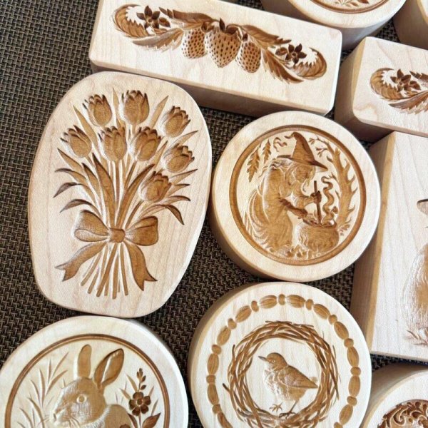 画像3: チューリップのブーケ/Bouquet of Tulips＋カッター付き*wood cookie mold【送料無料】 (3)