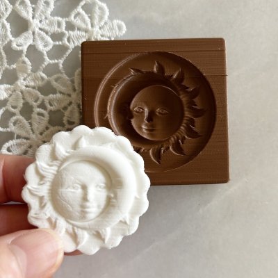 画像1: 太陽と月*Sun&moon/ springerle cookie stamp