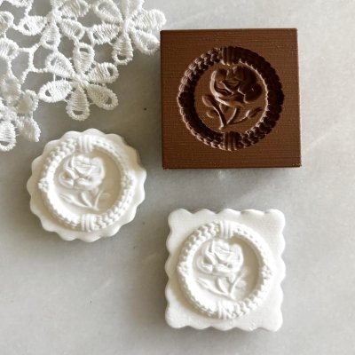 画像1: 小さな薔薇/ springerle cookie stamp