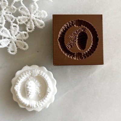 画像1: mini 松ぼっくり/ springerle cookie stamp