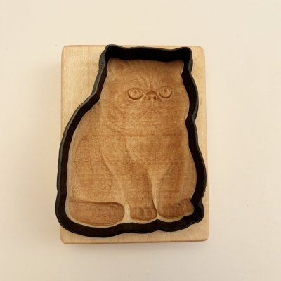 画像3: エキゾチックショートヘア/Exotic Shorthair＋カッター付き*wood cookie mold【送料無料】