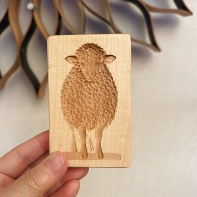 画像1: ひつじ/baa baa sheep＋カッター付き*wood cookie mold【送料無料】
