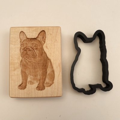 画像2: フレンチブルドッグ/French Bulldog＋カッター付き*wood cookie mold【送料無料】