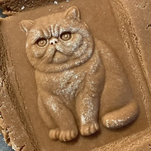 画像2: エキゾチックショートヘア/Exotic Shorthair＋カッター付き*wood cookie mold【送料無料】 (2)