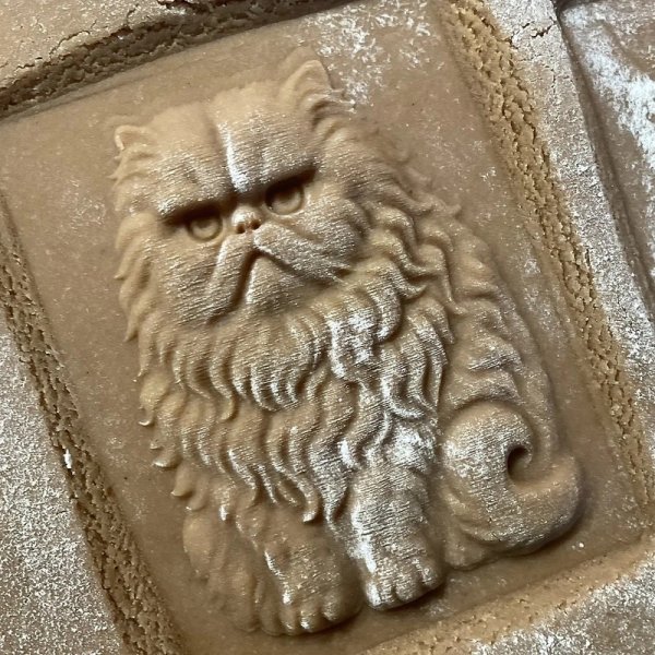 画像2: 不機嫌なペルシャ猫/Grumpy Persian＋カッター付き*wood cookie mold【送料無料】 (2)
