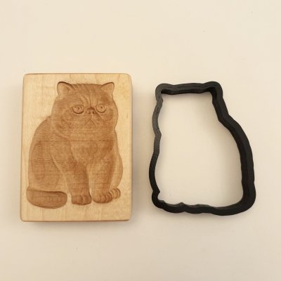 画像2: エキゾチックショートヘア/Exotic Shorthair＋カッター付き*wood cookie mold【送料無料】