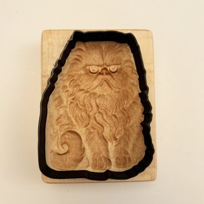 画像3: 不機嫌なペルシャ猫/Grumpy Persian＋カッター付き*wood cookie mold【送料無料】