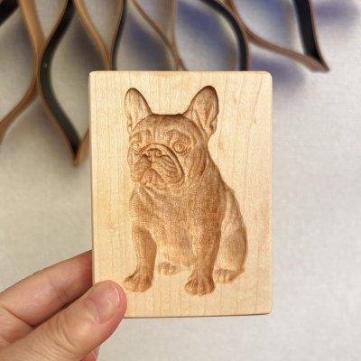 画像1: フレンチブルドッグ/French Bulldog＋カッター付き*wood cookie mold【送料無料】