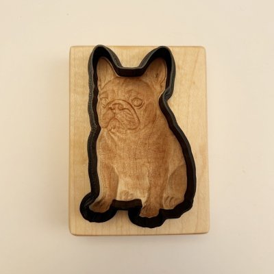 画像3: フレンチブルドッグ/French Bulldog＋カッター付き*wood cookie mold【送料無料】
