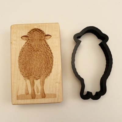 画像2: ひつじ/baa baa sheep＋カッター付き*wood cookie mold【送料無料】