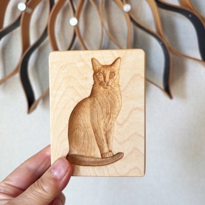 画像1: シャム猫 / Siamese Kitty＋カッター付き*wood cookie mold【送料無料】