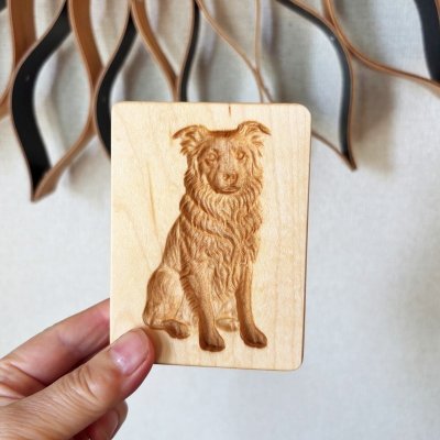 画像1: ボーダーコリー/Border Collie＋カッター付き*wood cookie mold【送料無料】