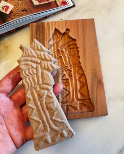 画像1: サンタクロースとツリー*スペキュロス型/cookie mold/菓子木型作家 komorebi.