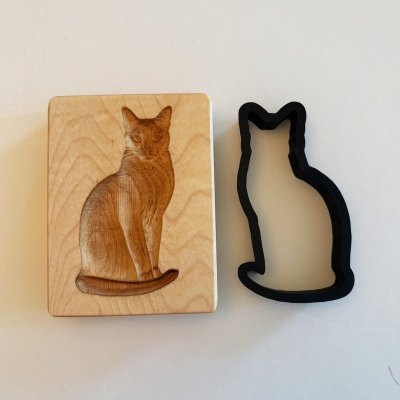 画像3: シャム猫 / Siamese Kitty＋カッター付き*wood cookie mold【送料無料】