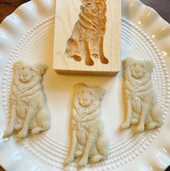 画像1: ボーダーコリー/Border Collie＋カッター付き*wood cookie mold【送料無料】 (1)