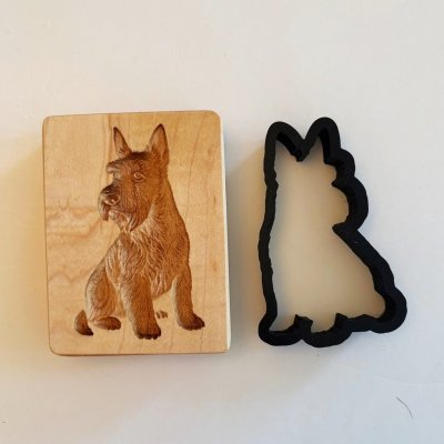 画像2: スコティッシュテリア/Scottish Terrier＋カッター付き*wood cookie mold【送料無料】