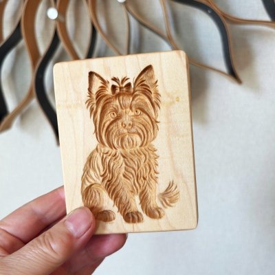 画像1: ヨークシャテリア/Yorkshire Terrier＋カッター付き*wood cookie mold【送料無料】