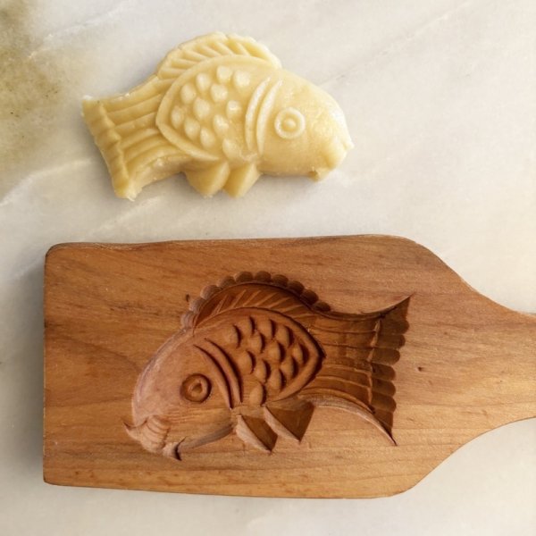 画像2: 魚.Fish / 月餅*wood mooncake mold (2)