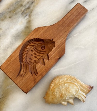 画像1: 魚.Fish / 月餅*wood mooncake mold