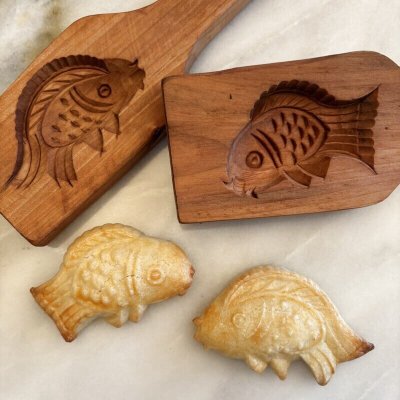 画像3: 魚.Fish / 月餅*wood mooncake mold