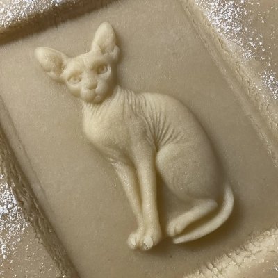 画像3: スフィンクス / Sphynx cat＋カッター付き*wood cookie mold【送料無料】