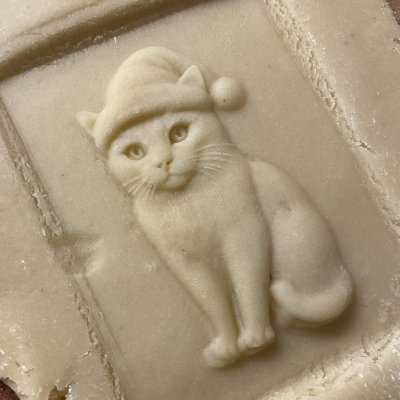 画像3: Christmas Kitty / クリスマスキャット＋カッター付き*wood cookie mold【送料無料】