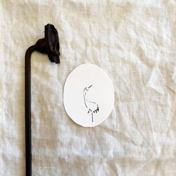 画像1: 鶴 /焼き印 (1)