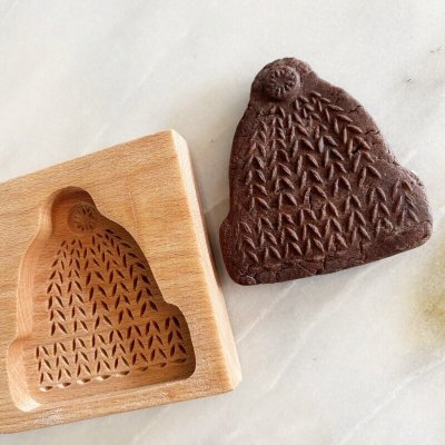 画像2: ニット帽/wood gingerbread cookie mold